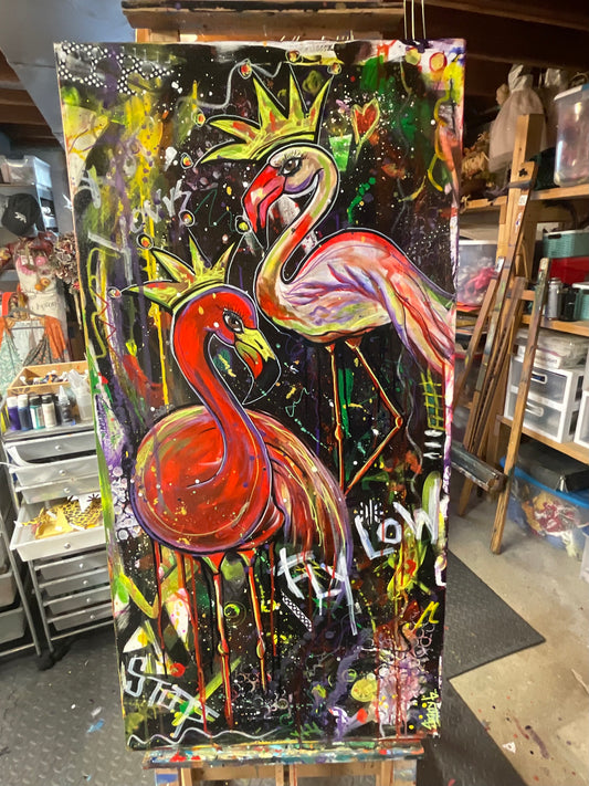 Crowned & Untamed Painting - 24" x 48" LOCAL DELIVERY ONLY