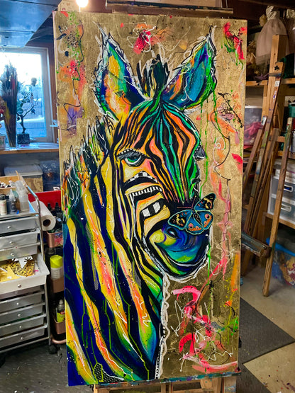 "YIPES"  - Original Zebra painting - LOCAL DELIVERY ONLY