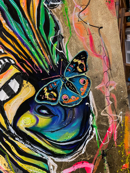 "YIPES"  - Original Zebra painting - LOCAL DELIVERY ONLY