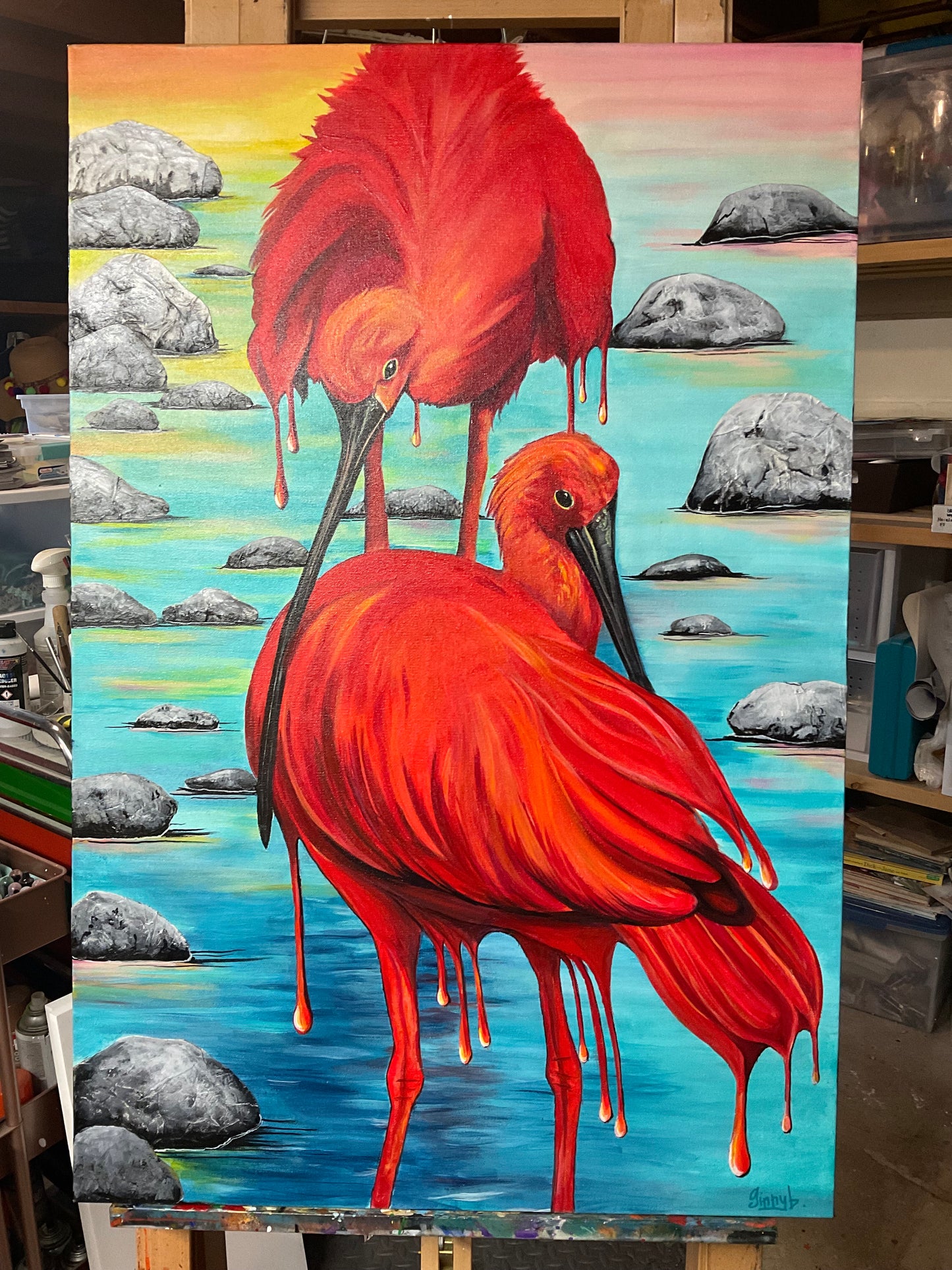 Scarlet Dreams - Painting - Local Delivery Only