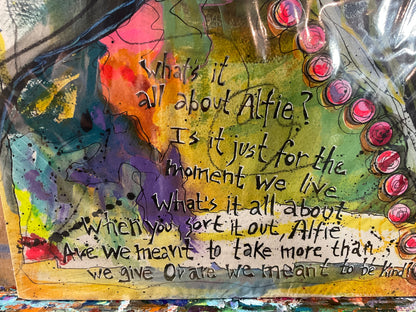 "What's It All About Alfie?" - Mixed Media Portrait