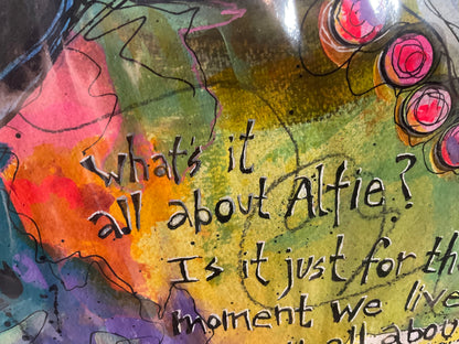 "What's It All About Alfie?" - Mixed Media Portrait