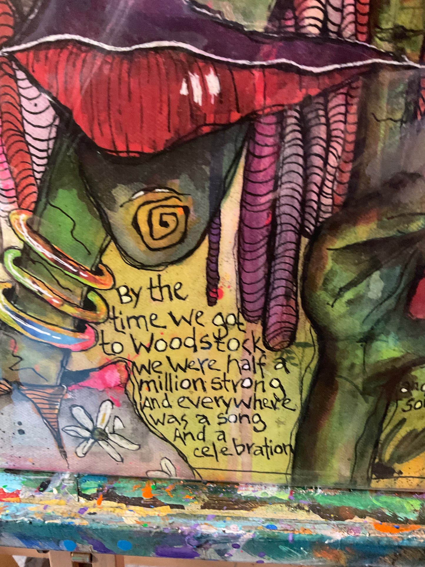 Woodstock: A Song and a Celebration - Mixed Media Print