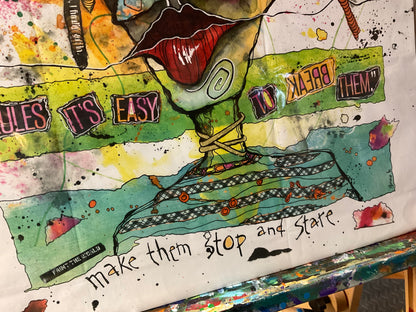 Break The Rules - Colorful Mixed Media Print 18 x 24"
