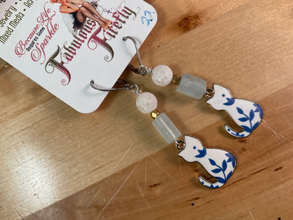 Curious Cat Earrings - Choose YOUR Style!