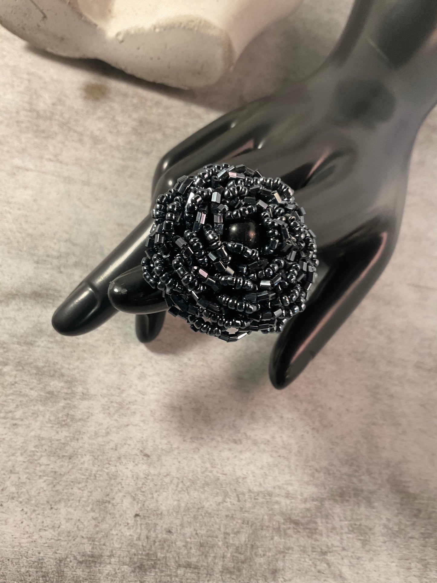 Beaded Bloom Statement Rings