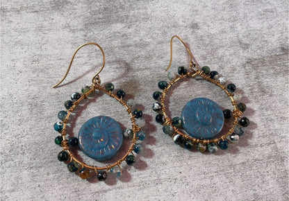 Nautilus Dream Wire-Wrapped Earrings