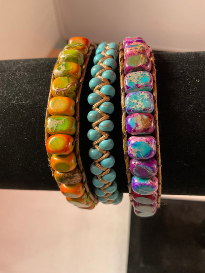 Boho Beaded Wrap Bracelets – Colorful Leather Multi-Wrap Bracelet Collection