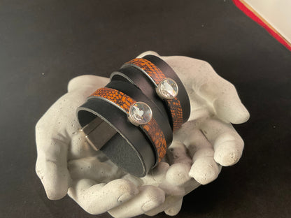 Boho Leather Statement Bracelets – Magnetic Clasp Artisan Collection