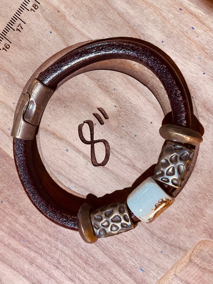 Boho Leather Statement Bracelets – Magnetic Clasp Artisan Collection
