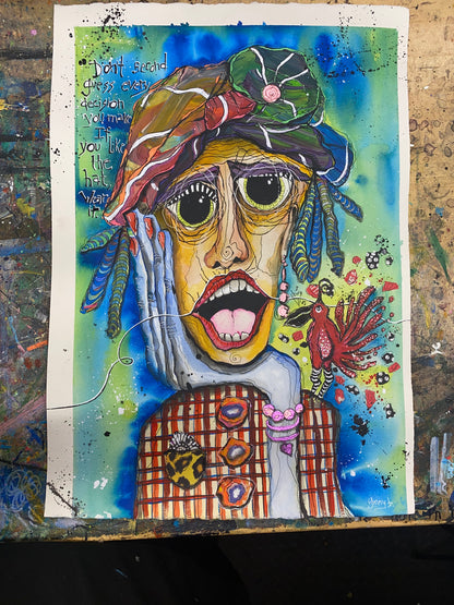 Watercolor -JUST WEAR THE HAT