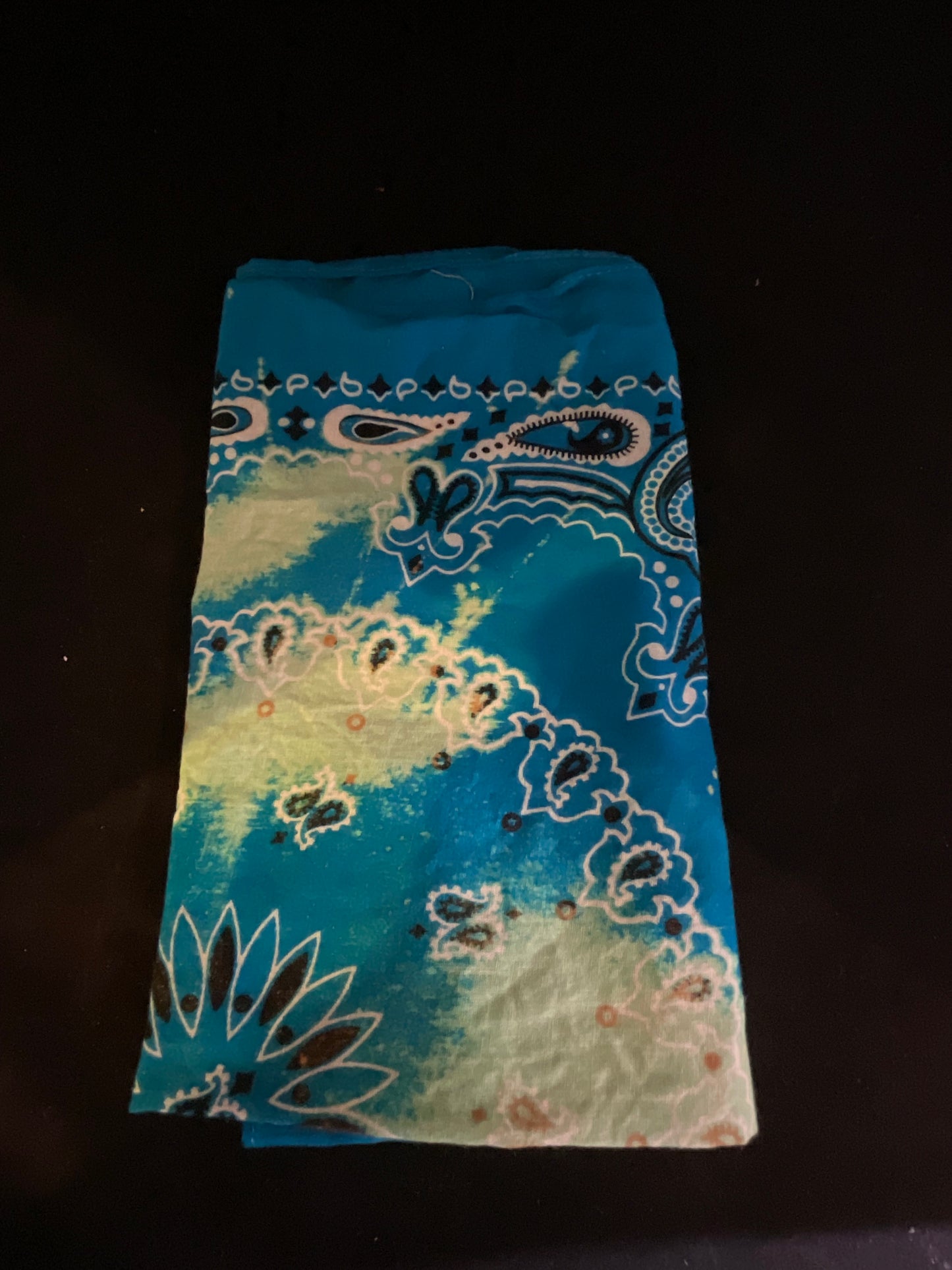 Hand-Bleached Bandana Scarf – 20” Square Western Boho Head Scarf - assorted colors