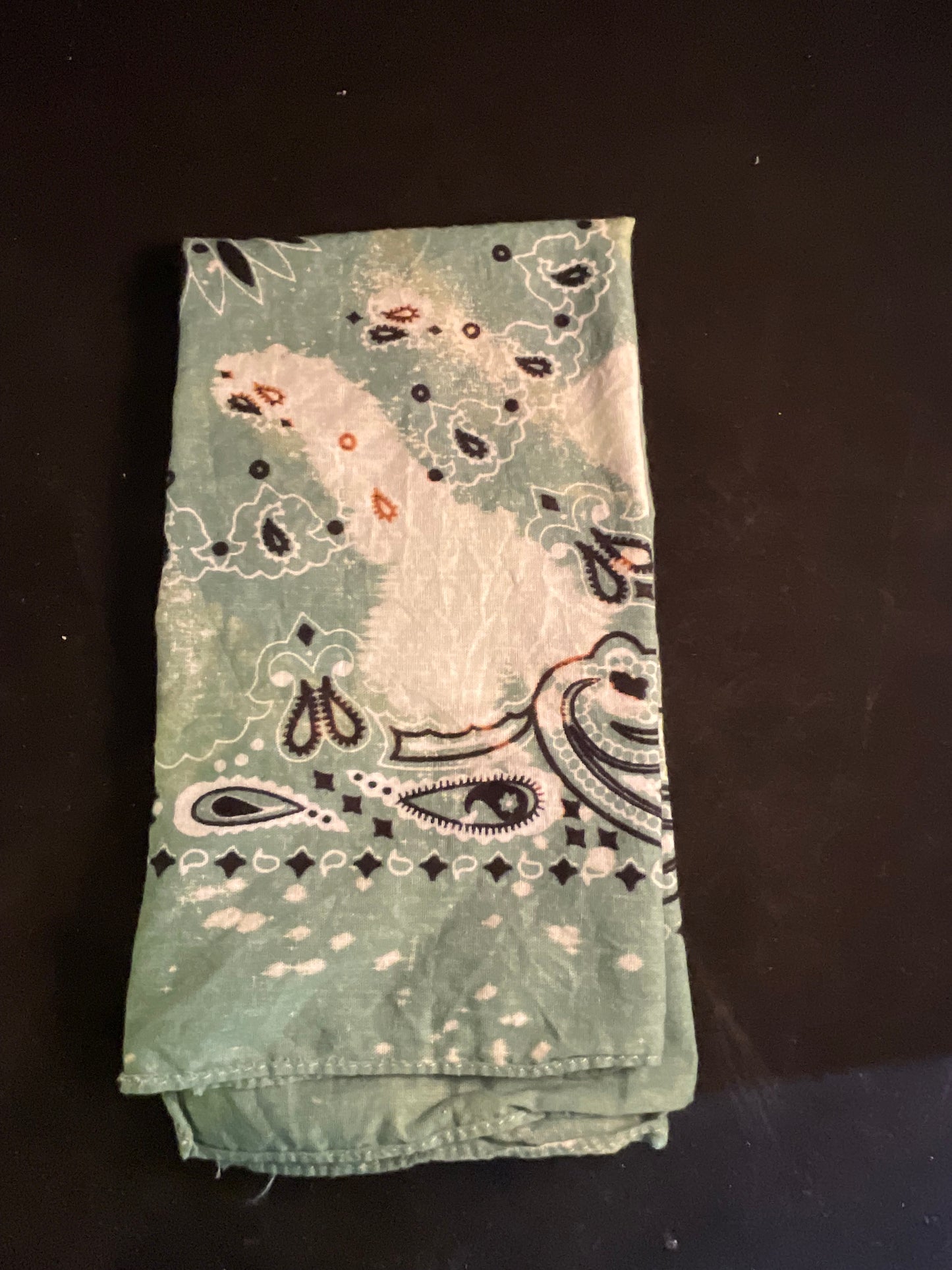 Hand-Bleached Bandana Scarf – 20” Square Western Boho Head Scarf - assorted colors