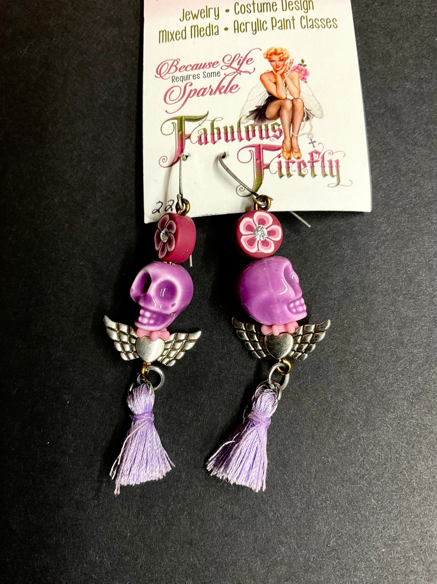 Handmade Statement Earrings – Ceramic Beads, Swarovski Crystals, Skulls, Tassels & Artisan Designs | Fabulous Firefly