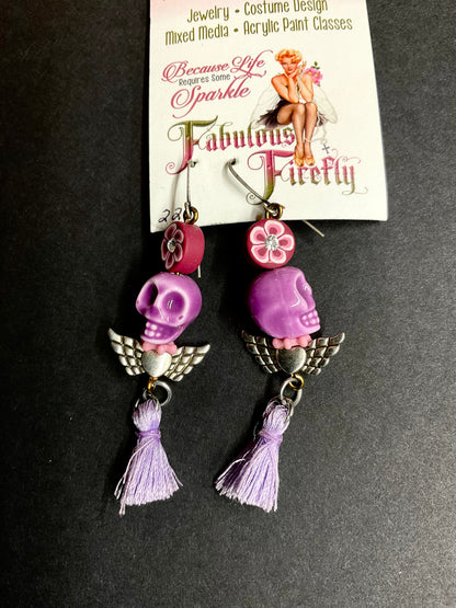Handmade Statement Earrings – Ceramic Beads, Swarovski Crystals, Skulls, Tassels & Artisan Designs | Fabulous Firefly