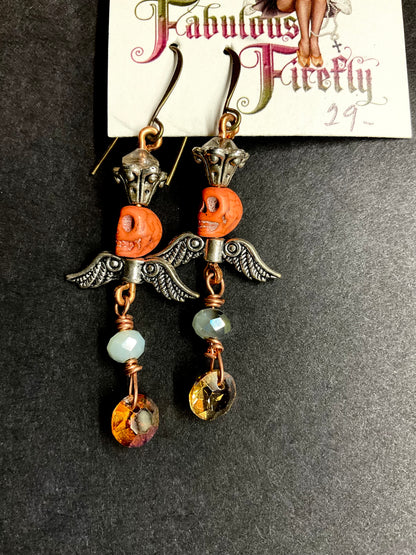 Handmade Statement Earrings – Ceramic Beads, Swarovski Crystals, Skulls, Tassels & Artisan Designs | Fabulous Firefly