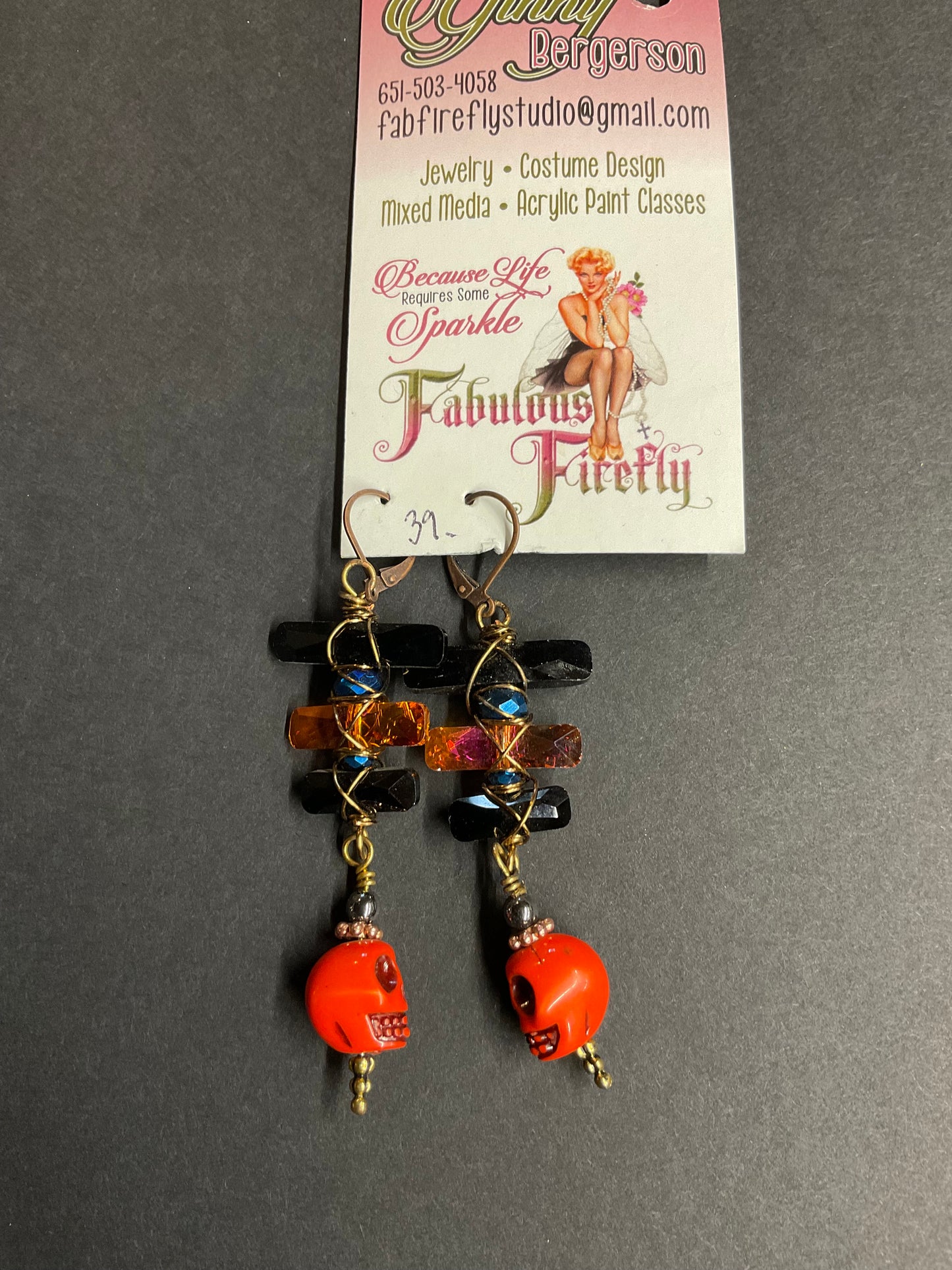Handmade Statement Earrings – Ceramic Beads, Swarovski Crystals, Skulls, Tassels & Artisan Designs | Fabulous Firefly