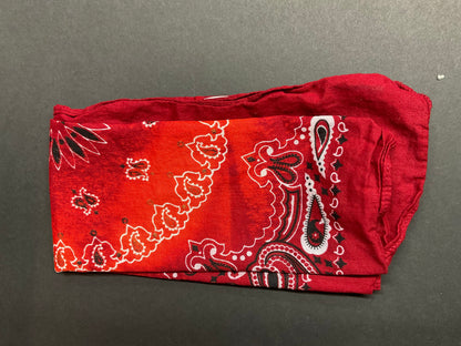 Hand-Bleached Bandana Scarf – 20” Square Western Boho Head Scarf - assorted colors
