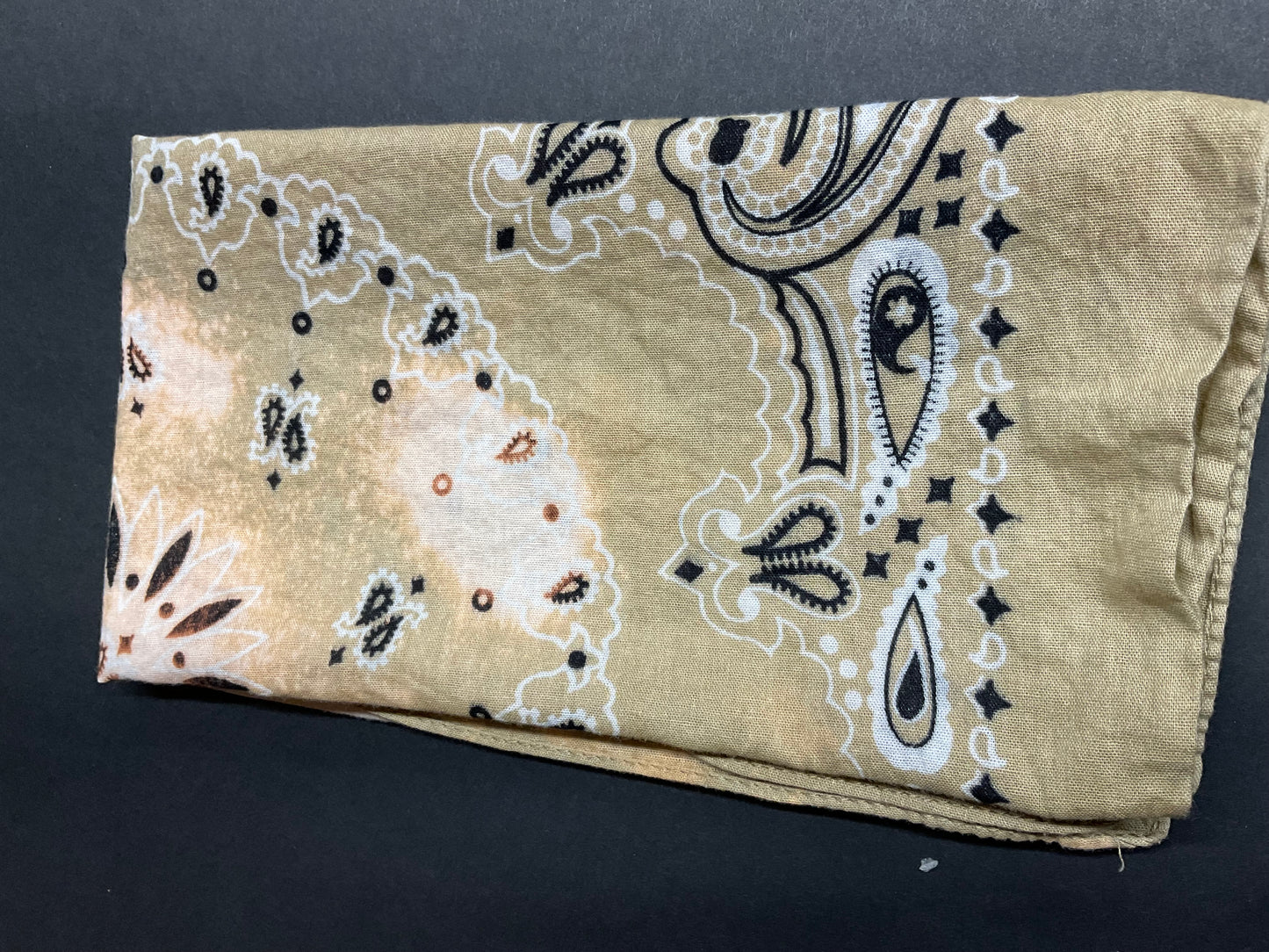 Hand-Bleached Bandana Scarf – 20” Square Western Boho Head Scarf - assorted colors