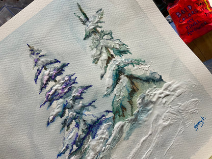 Winter Standing Still – Original Snow Landscape Watercolor