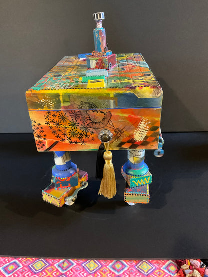 Wild Things Are Jewelry Chest – Hand-Painted Whimsical Art Box on Wheels