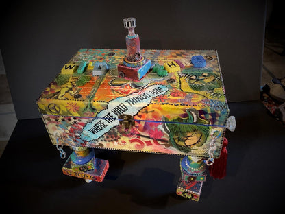 Wild Things Are Jewelry Chest – Hand-Painted Whimsical Art Box on Wheels