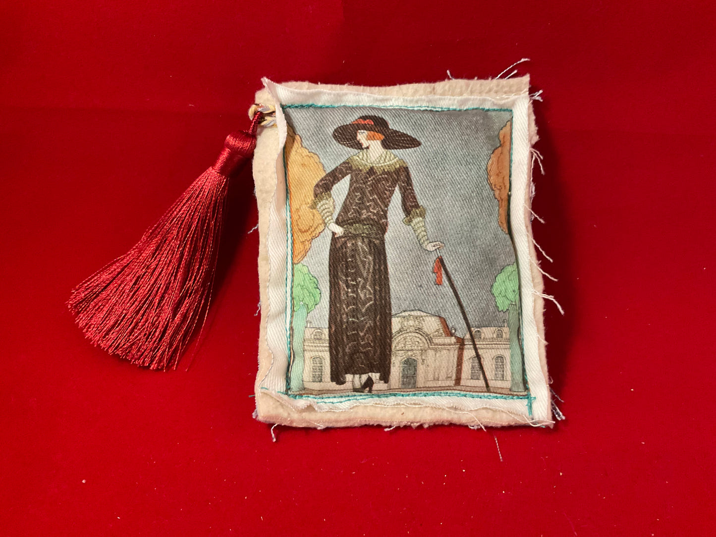 Whispered Canvas Scented Sachets with Tassels – Vintage Art-Inspired Fabric Pouches