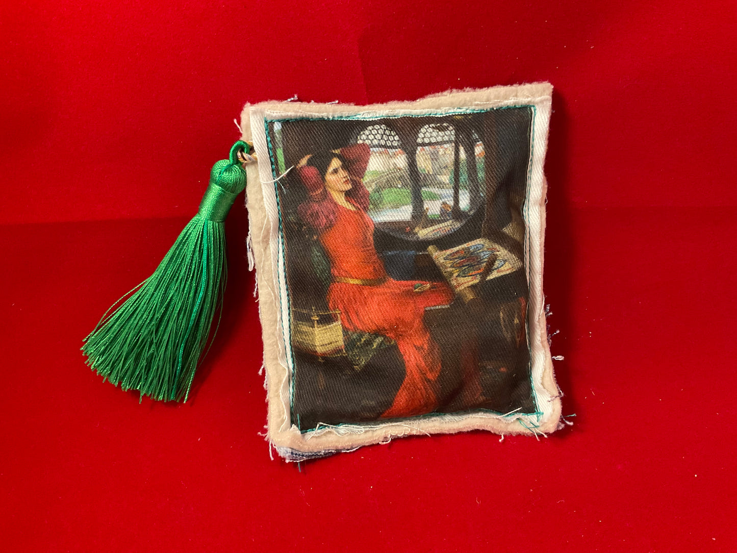 Whispered Canvas Scented Sachets with Tassels – Vintage Art-Inspired Fabric Pouches