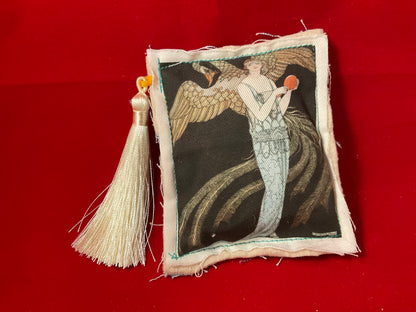 Whispered Canvas Scented Sachets with Tassels – Vintage Art-Inspired Fabric Pouches
