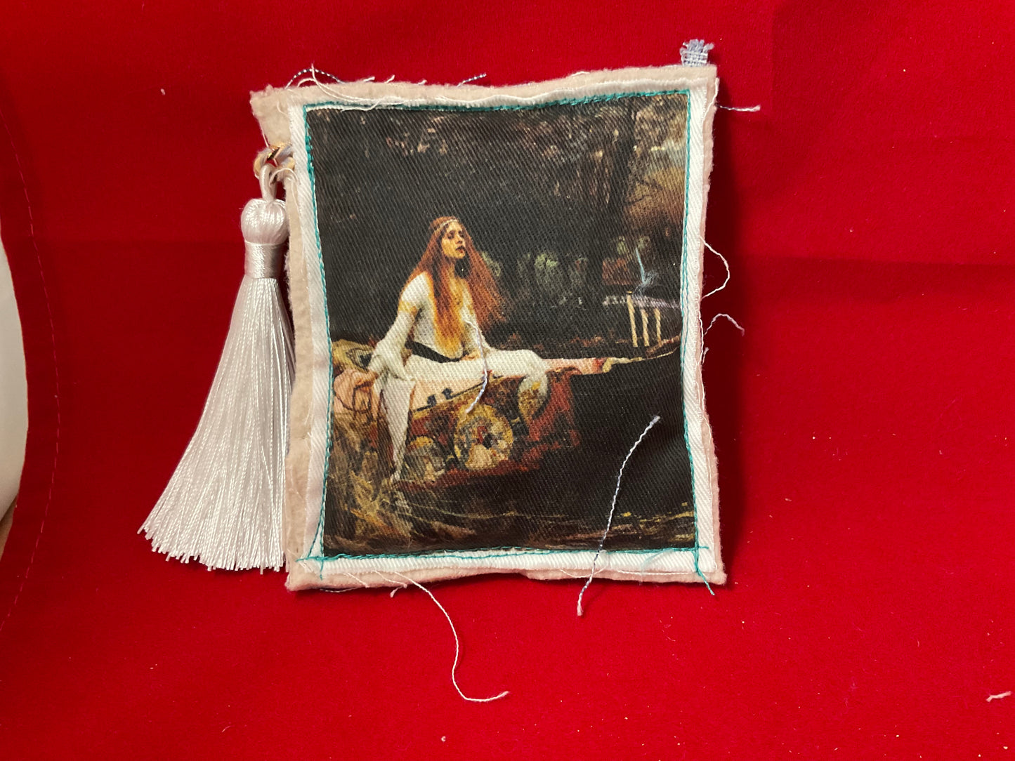 Whispered Canvas Scented Sachets with Tassels – Vintage Art-Inspired Fabric Pouches