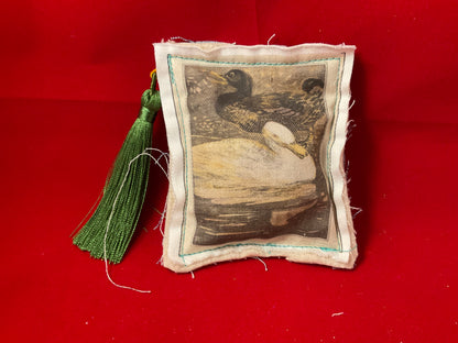 Whispered Canvas Scented Sachets with Tassels – Vintage Art-Inspired Fabric Pouches