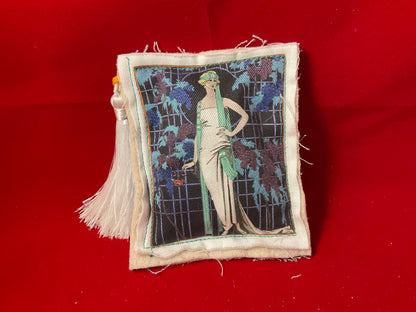 Whispered Canvas Scented Sachets with Tassels – Vintage Art-Inspired Fabric Pouches