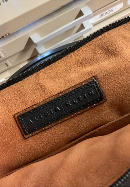 Vintage Alicia Klein Leather Crossbody Bag – Aldo Van Heusen Suede Interior Laptop / iPad Bag