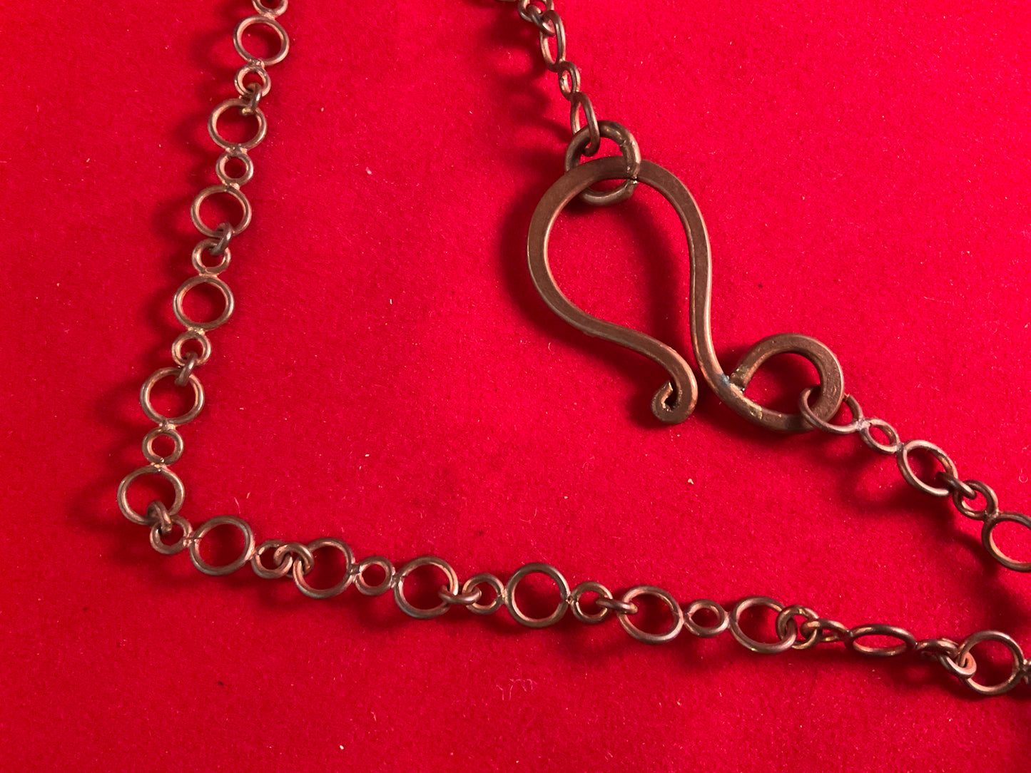 Bewitching Beauty Witch & Cat Pendant Necklace – Hand Beaded Cabochon on Antique Copper Chain (22”)