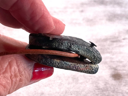 Raku Heart Pendant Necklace on Adjustable Leather – Artisan Maku Ceramic Statement (Up to 30”)