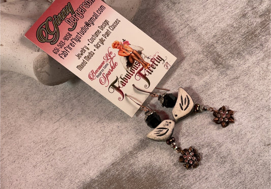 Whispering Bird Garden Earrings