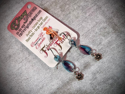 Blue Whisper Crystal Drop Earrings”