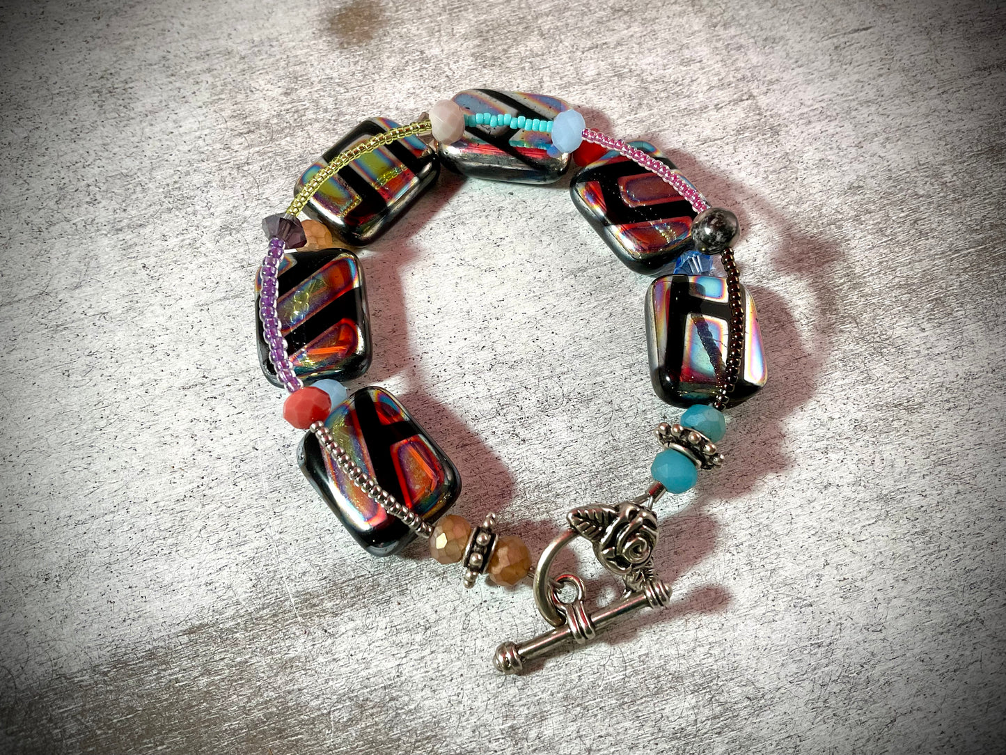 Electric Mosaic Double Wrap Bracelet