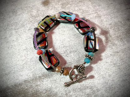 Electric Mosaic Double Wrap Bracelet
