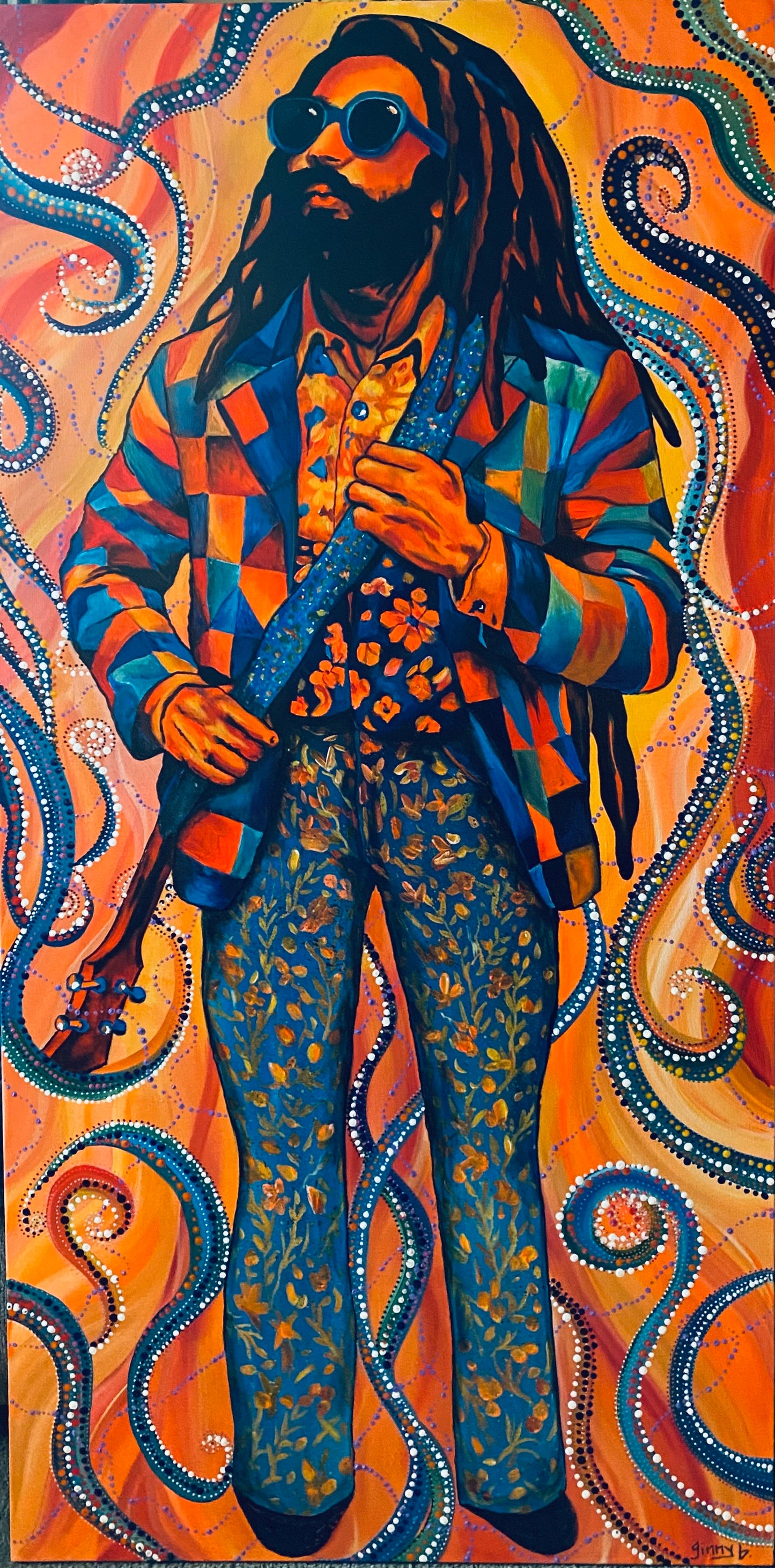 Painting - Pure Swagger Acrylic painting Local Pickup only