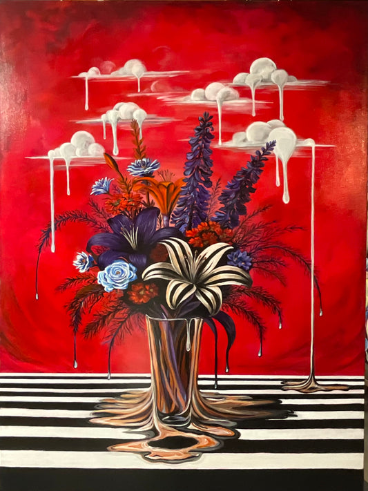 The Sky Began to Drip First – Acrylic Painting on Canvas, 3’ x 4’ Gallery Wrap