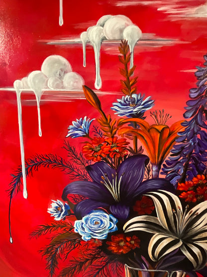 The Sky Began to Drip First – Acrylic Painting on Canvas, 3’ x 4’ Gallery Wrap