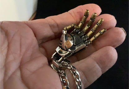 Mechanical Rebel Hand Necklace