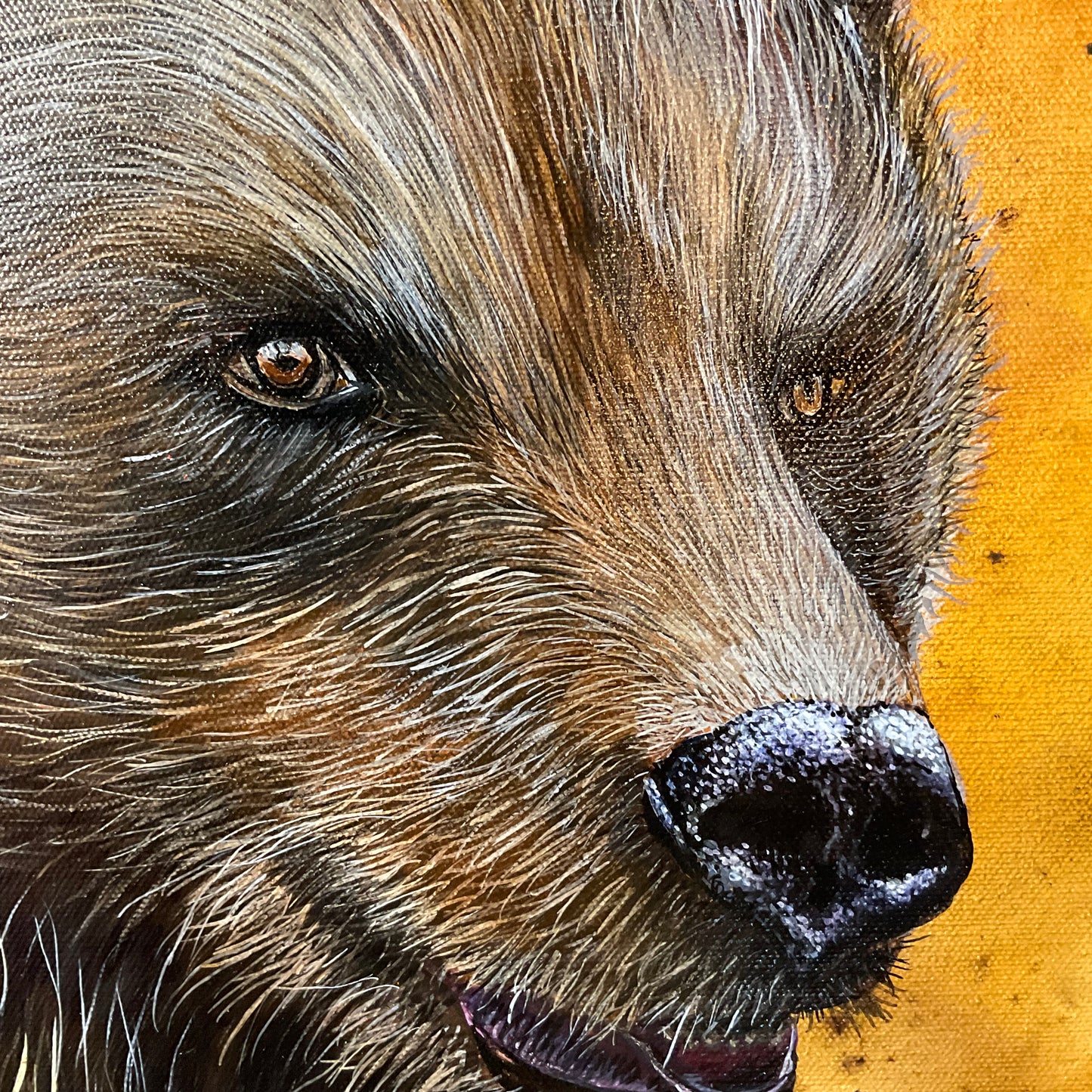 The Grizz – Acrylic Bear Portrait on Canvas