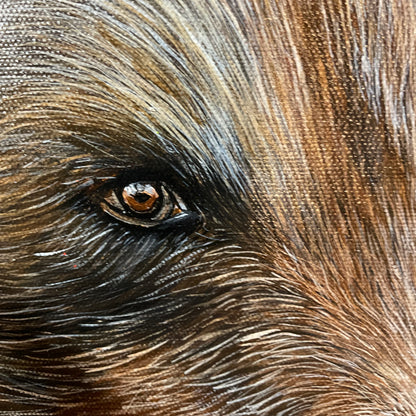 The Grizz – Acrylic Bear Portrait on Canvas