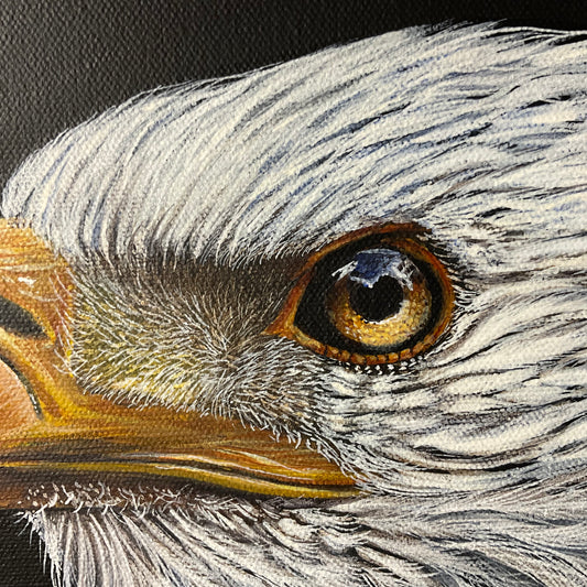 ’Merica – Bald Eagle Acrylic Painting | 11x14 Original Patriotic Art