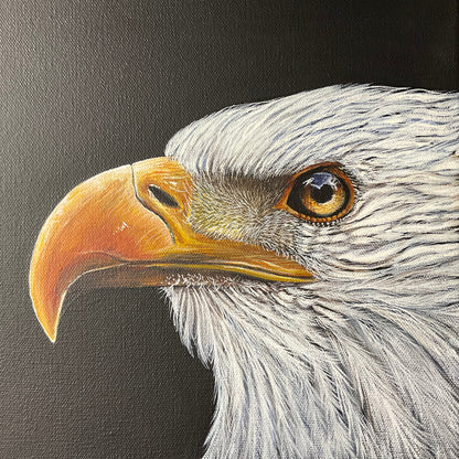 ’Merica – Bald Eagle Acrylic Painting | 11x14 Original Patriotic Art