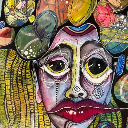 SOLD - Live Boldly – Mixed Media Acrylic Painting on Canvas (16x20)