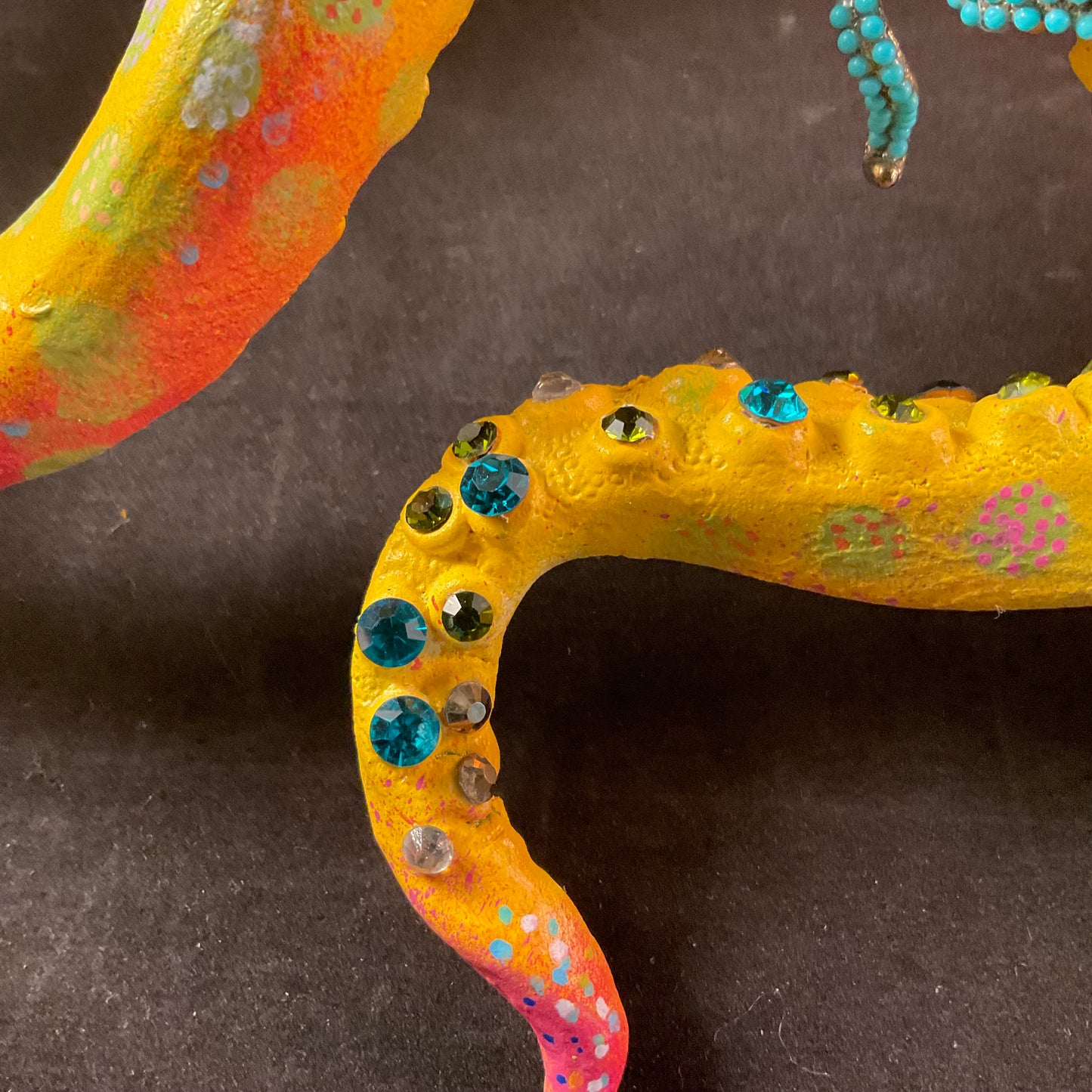 She Rules the Tides – Mixed Media Octopus Sculpture Acrylic