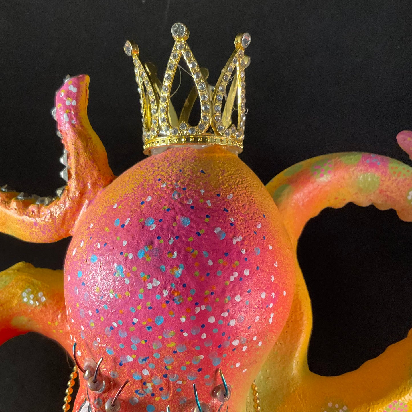 She Rules the Tides – Mixed Media Octopus Sculpture Acrylic
